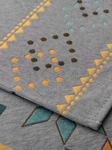 1pc Geometric Pattern Sofa Towel - Multicolor - View 3