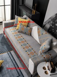 1pc Geometric Pattern Sofa Towel - Multicolor - View 5
