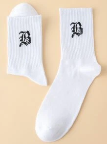 Men Letter Pattern Socks