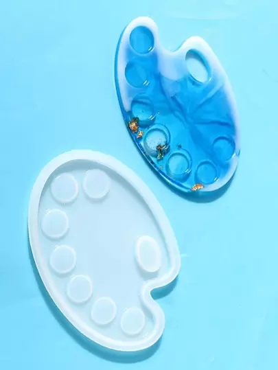 1入組調色板設計DIY矽膠模具