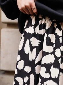 SHEIN Frenchy Váy nữ Viên lá sen In hoa Báo Giải trí - Nhiều màu - Xem 4