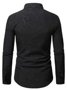 Manfinity Men All Over Print Shirt - Black - View 2