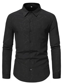 Manfinity Men All Over Print Shirt - Black - View 4