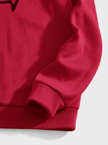 Manfinity VCAY Men Cartoon Graphic Drop Shoulder Hoodie - Red - View 3