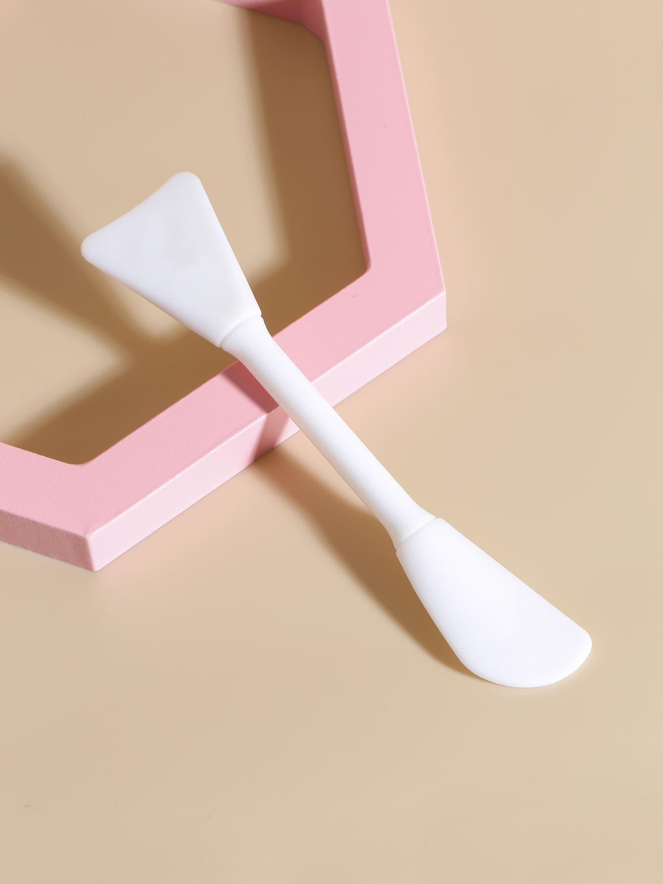 1pc Silicone Facial Sheet Brush - White - View 1