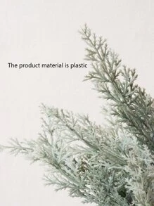 1pc Plastic Simulated Pine Tree, 5 Branches, Minimalist Iron Red Color, Home Decor, Ideal For Weddings, Parties, Outdoor Events, 15.7 Inch - Green - View 7