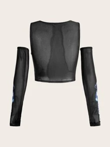 SHEIN ICON Áo nữ Lễ Các Thánh Giải trí - màu đen - Xem 2