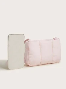 Girls Quilted Square Bag - Pink - View 3