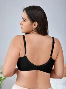 Sujetador push up con lazo delantero - Negro - Ver 2