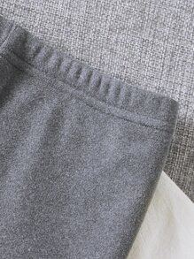 SHEIN Young Girl Casual Snug Fit Thermal Leggings, Dark Grey, Autumn/Winter - Dark Grey - View 4
