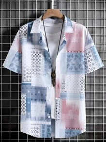 Manfinity Men Paisley And Scarf Print Shirt Without Tee - Multicolor - View 1