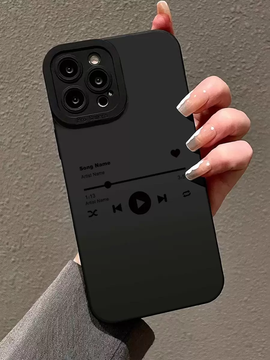 音乐播放器图案手机壳，兼容 15/15Pro/15Plus/15Pro Max - 彩色 - 查看 1