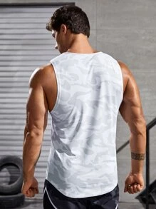 Manfinity Sport PWRUP Boyfriend Style Men's Camouflage Crew Neck Daily Fitness Workout Tank Top School - Multicolor - View 2