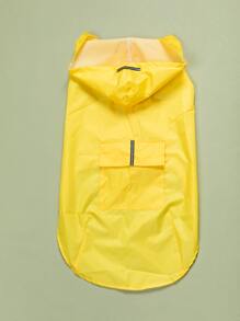 1pc Outdoor Raincoat For Big & Small Dogs - Yellow - View 2