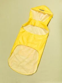 1pc Outdoor Raincoat For Big & Small Dogs - Yellow - View 3