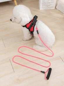 1 pieza Correa de mascota de dos tonos - Rosa - Ver 1