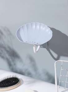 1 pieza Jabonera montado en la pared en forma de concha - Gris - Ver 4