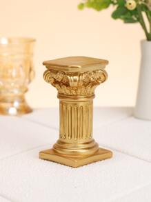 1pc Geometric Shaped Candle Holder - Gold - View 1