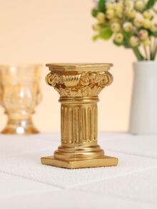 1pc Geometric Shaped Candle Holder - Gold - View 3