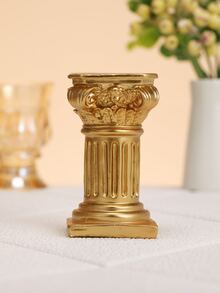 1pc Geometric Shaped Candle Holder - Gold - View 5