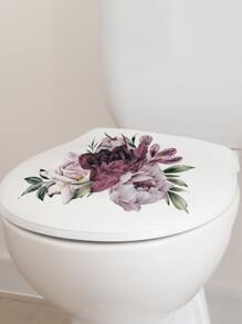 Decal Nắp Bồn Cầu Họa Tiết Hoa - Nhiều màu - Xem 3