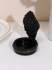 Wing Decor Candle Holder - Black - View 2