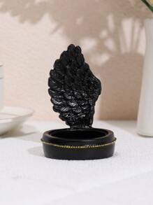 Wing Decor Candle Holder - Black - View 3