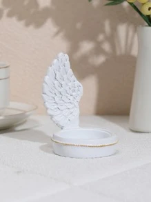 1 pieza Soporte de vela con diseño de ala 3D - Blanco - Ver 3