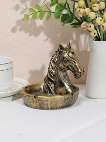 1pc Horse Design Ashtray - Gold - View 1