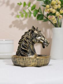 1pc Horse Design Ashtray - Gold - View 2