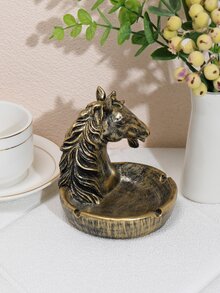 1pc Horse Design Ashtray - Gold - View 4