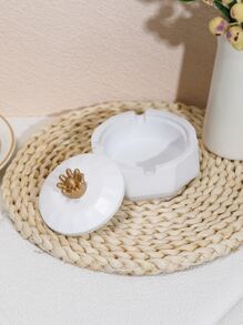 1pc Crown Decor Ashtray - Multicolor - View 1