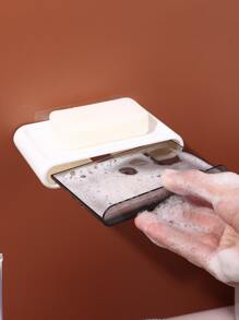 1pc Wall Mounted Soap Dish - Multicolor - View 1