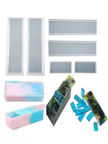 6入組骨牌盒子設計DIY矽膠模具 - 白色 - 查看 1