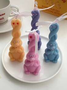 1入組卡通兔子形狀DIY矽膠模具 - 白色 - 查看 4