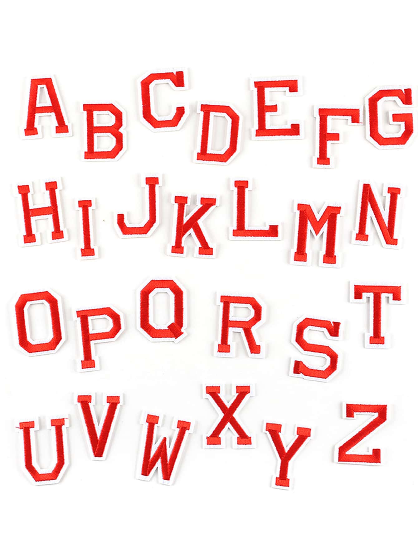 1 bộ thiết kế chữ cái vá sắt trên - Đỏ và trắng - Xem 1