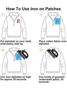 1 bộ thiết kế chữ cái vá sắt trên - Đỏ và trắng - Xem 2