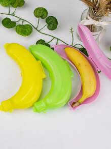 1 Màu Sắc Ngẫu Nhiên Nhựa Di Động Hình Quả Chuối Hộp Đựng Thực Phẩm Kín Hơi - Nhiều màu - Xem 3