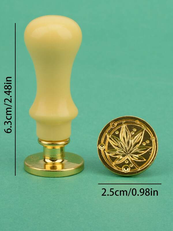 1pc Leaf Design Wax Seal Stamp Head With Random Handle SHEIN USA