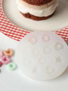 1入組星形和心形設計DIY矽膠模具 - 白色 - 查看 3