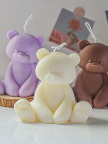 1pc Phim hoạt hình Gấu tự làm Khuôn silicon - trắng - Xem 3