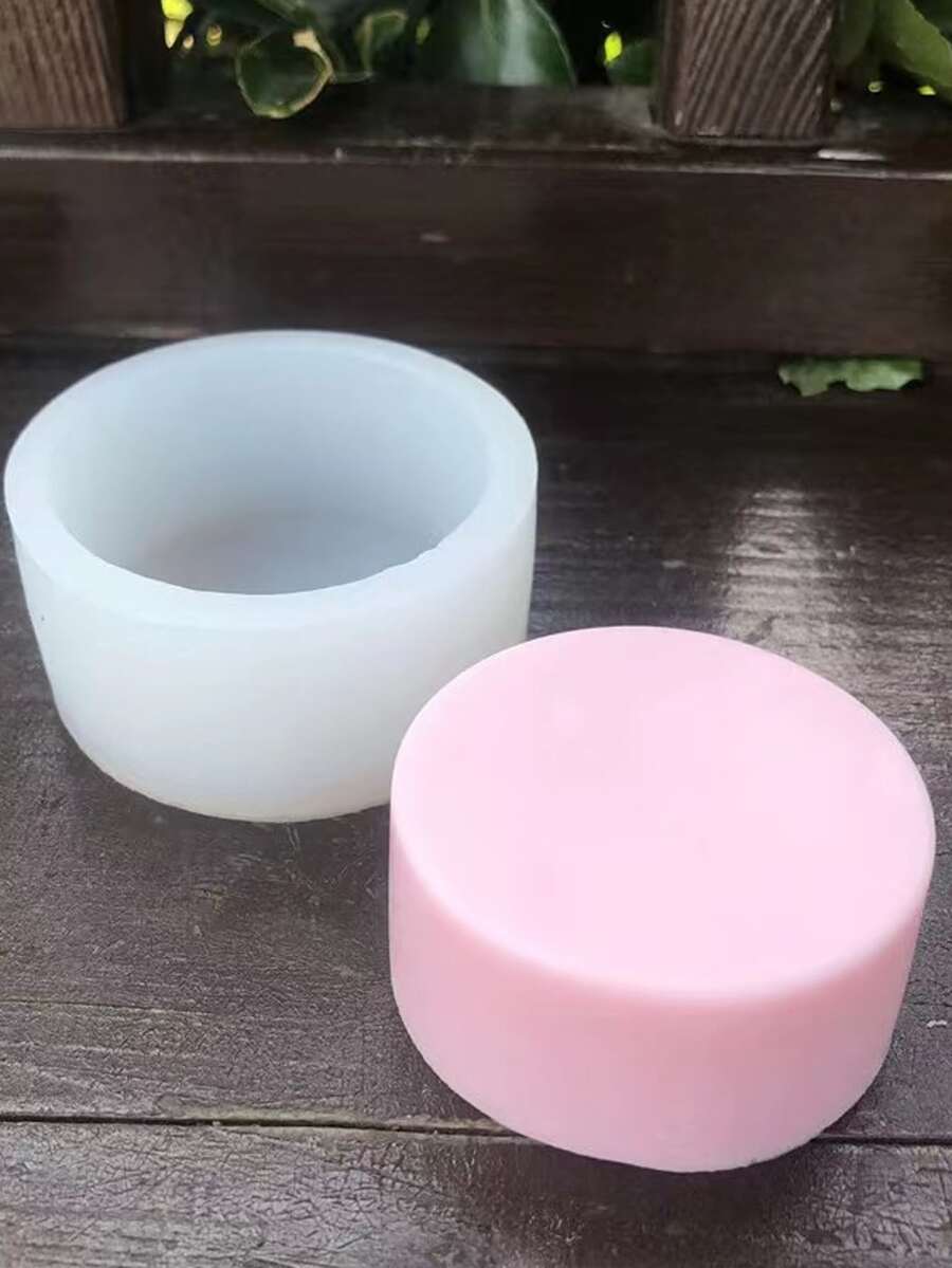 1 khuôn silicon tròn DIY - trắng - Xem 1