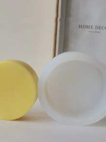 1 khuôn silicon tròn DIY - trắng - Xem 3