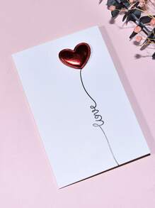 1入組愛心設計賀卡不附帶信封 - 彩色 - 查看 4