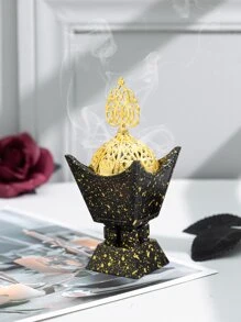 1pc Splash Ink Pattern Hollow Out Incense Burner - Multicolor - View 1