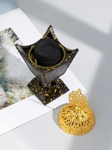 1pc Splash Ink Pattern Hollow Out Incense Burner - Multicolor - View 2