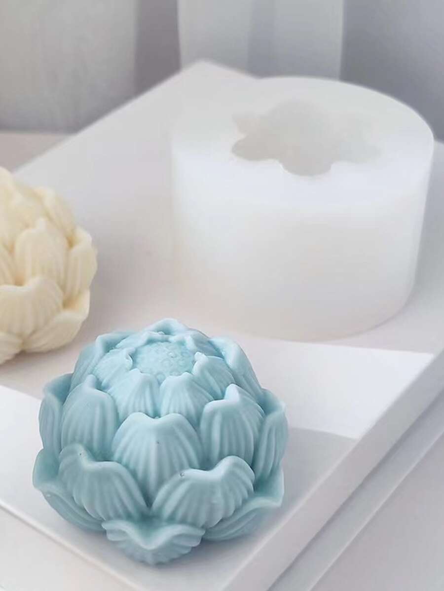 1入組蓮花設計DIY矽膠模具 - 白色 - 查看 1