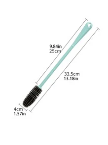 Silicone Cup Brush Cup Scrubber Glass Cleaner Kitchen Cleaning Tool Long Handle Drink Wineglass Bottle Glass Cup Cleaning Brush - Multicolor - View 6