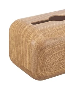 علبة مناديل خشب محبب قطعة واحدة