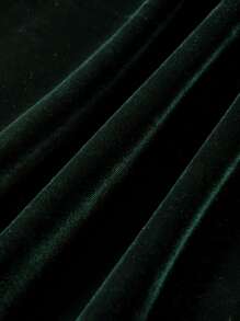 Baby Frilled Neck Flounce Sleeve Dress - Dark Green - View 8